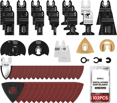 SHALL 102 Multitool Klingen, oszillierende Multi-Tool-Zubehör-Sets