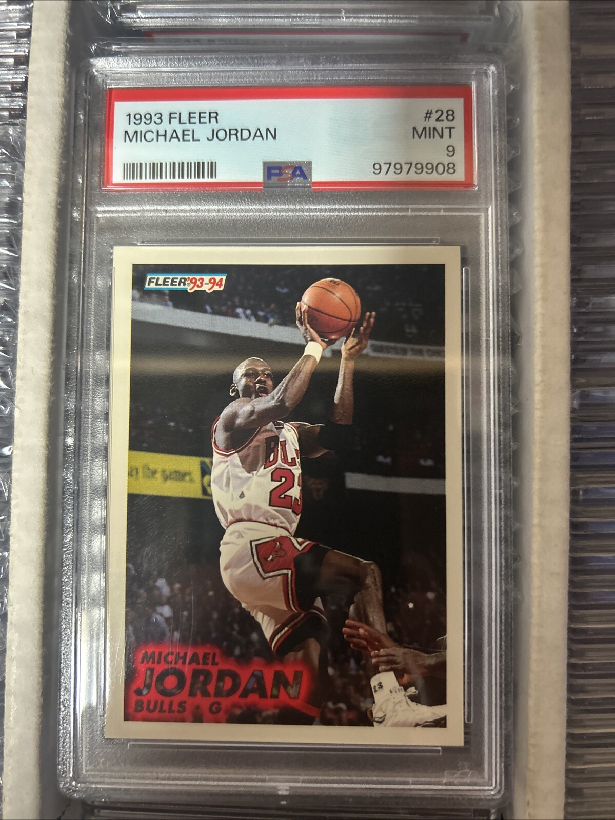 1993-94 Fleer - #28 Michael Jordan - PSA 9