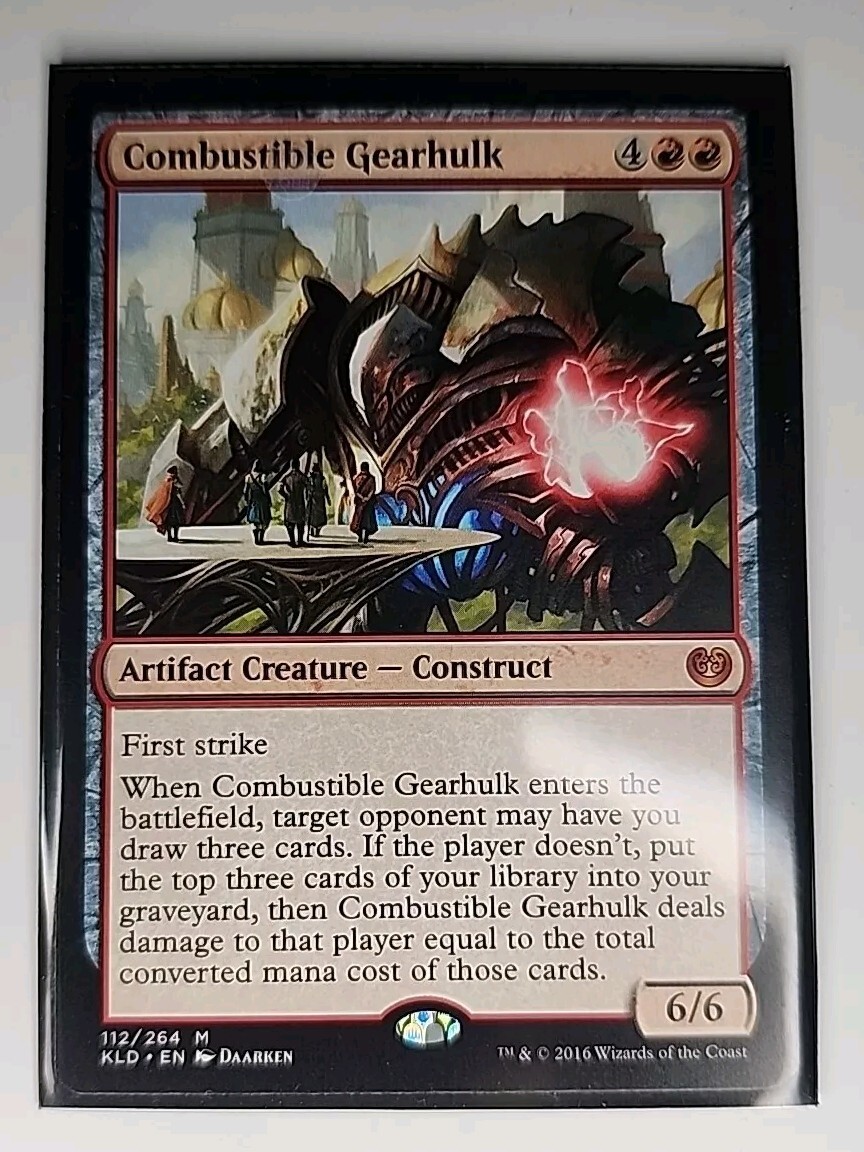 MTG Combustible Gearhulk - Kaladesh NM Red Mythic Rare Artifact Creature