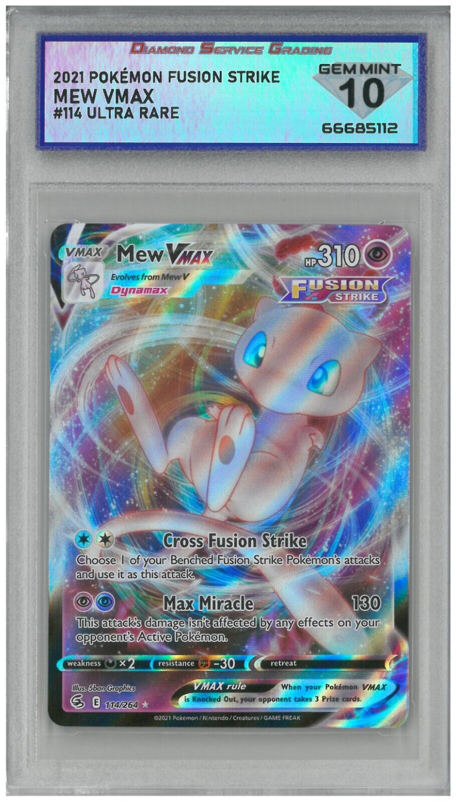 Mew VMAX CGC 9.5 114/264 - Pokemon Graded Cards » Fusion Strike - Graded  Power