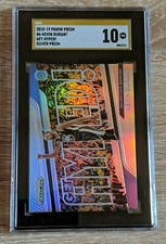 2018 PANINI PRIZM #6 GET HYPED! SILVER KEVIN DURANT GOLD LABEL SGC 10