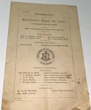 Rare Antique Victorian American Massachusetts Normal Art School Prospectus! 1873