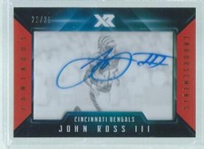 JOHN ROSS III 2017 PANINI XR LUMINOUS ENDORSEMENTS AUTO ORANGE RC #D 23/25