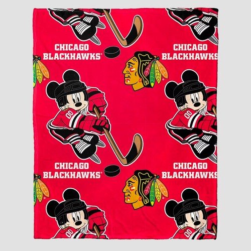 Manta de felpa y tiro Mickey Mouse Chicago Blackhawks NHL - Imagen 3 de 4