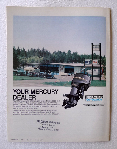 MINTY Original MERCURY Marine Outboards Sales BROCHURE Catalog 1983 - Picture 6 of 7