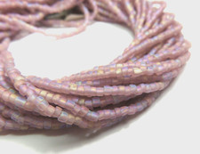 1 FULL HANK  LT AMETHYST MATTE RB  9/0 3-CUT  GLASS SEED BEADS  10 Strands