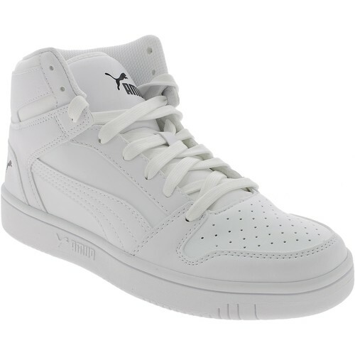 Scarpe da uomo Puma Rebound Layup SL 369573-03 bianco nero sneakers alta  pelle | eBay