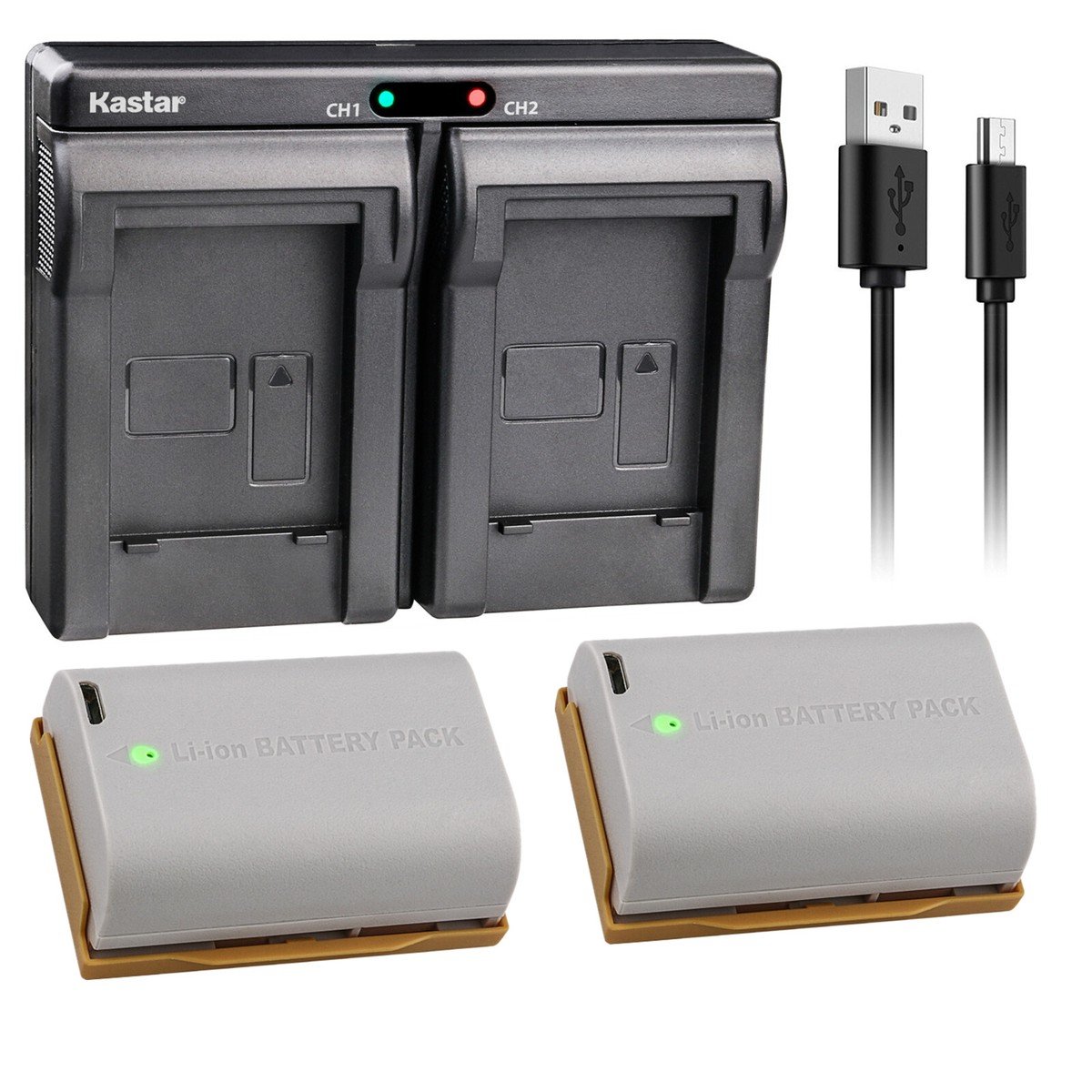 Kastar LTD2 USB Charger For Canon LP-E6 LP-E6N Batteries - Compatible With EOS 5D Mark II & III