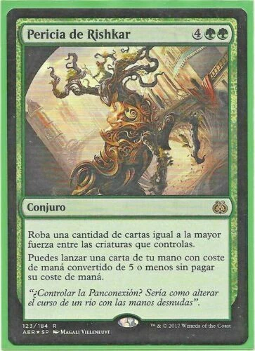 Cartas sueltas de juegos de cartas coleccionables verdes, Magic: The Gathering, en español con 1x