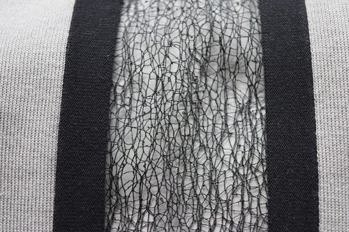 PAULE KA Bluse/Top Strick Moos mit schwarzem Borte Größe Langarm Größe Large - Bild 8 von 10