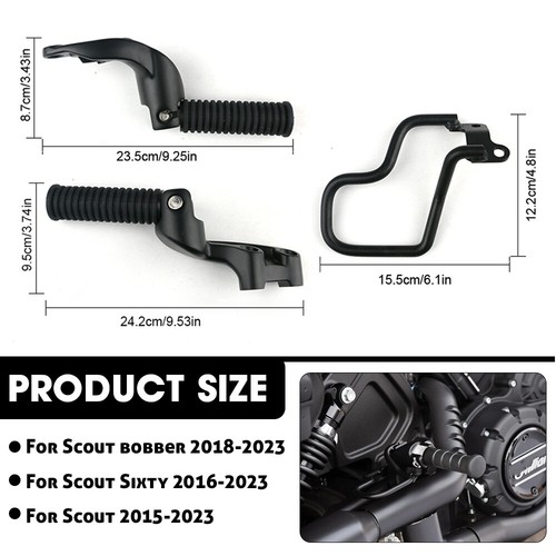 Rear Passenger Footpeg Footrest For Indian Scout 15-23 Scout Sixty 16-23 Folding - Picture 2 of 15