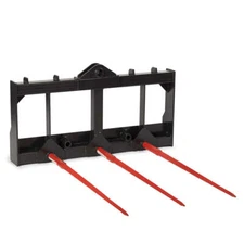 Titan Attachments HD Skid Steer Hay Frame Attachment, Three 49" Hay Spears