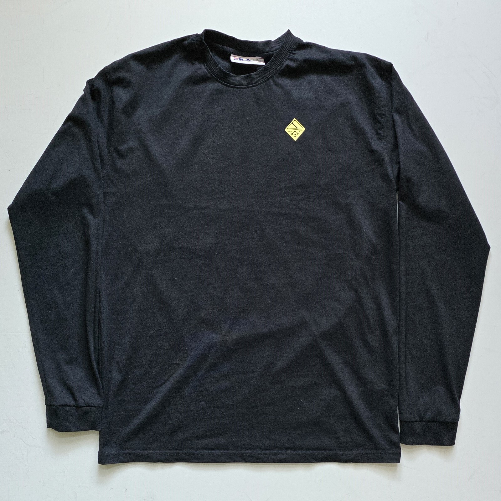 T shirt uomo Fila manica lunga con stampa sul retro colore nero (grande)