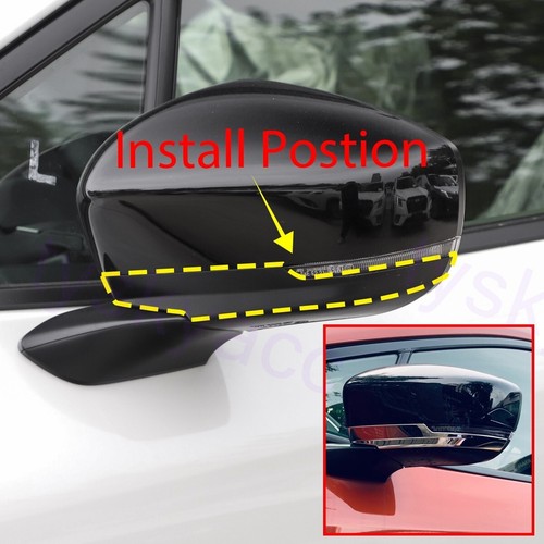 Stainless Steel Rear View Mirror Strip Cover Trim For Subaru Crosstrek 2023 2024 - Picture 2 of 7