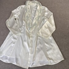 Victoria s Secret Women s Night Robe M/L Ivory Peignoir Lace Elegant Romantic