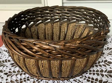 Wicker Weave Ratten Basket Vines~Flowers~Fruit~Holiday Arrangements 13x11x7”