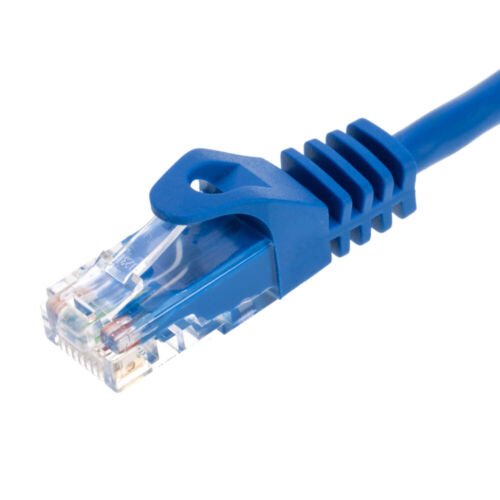 Cable de conexión de red LAN Ethernet CAT6e/CAT6 RJ45 azul 25 ft - paquete múltiple de 200 ft lote - Imagen 30 de 34