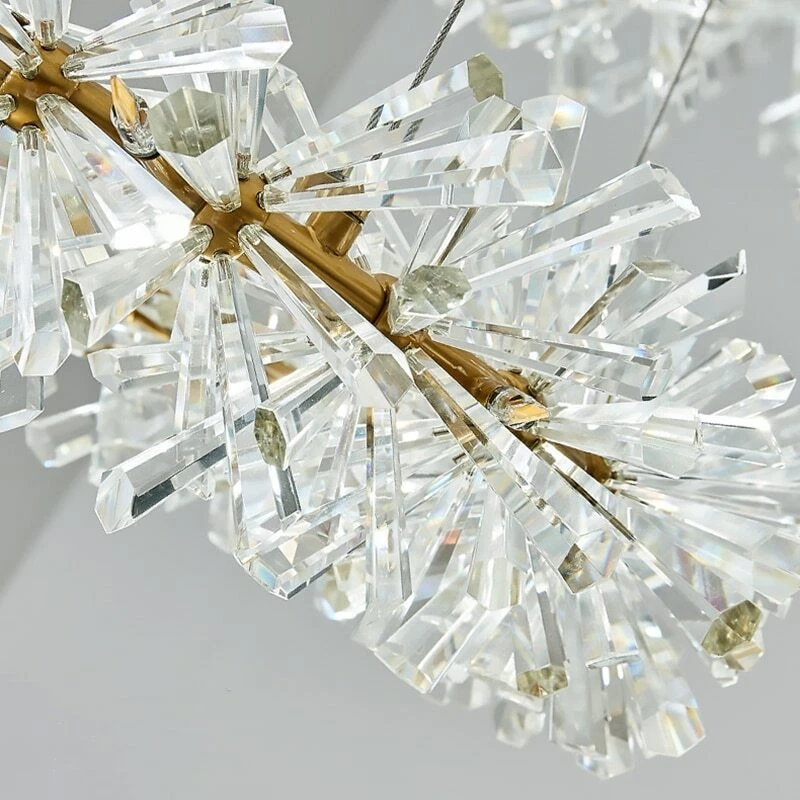 Flower Crystal Chandelier Luxury Ring Chandelier lighting Hanging Lamp Bedroom - Image 4 of 4