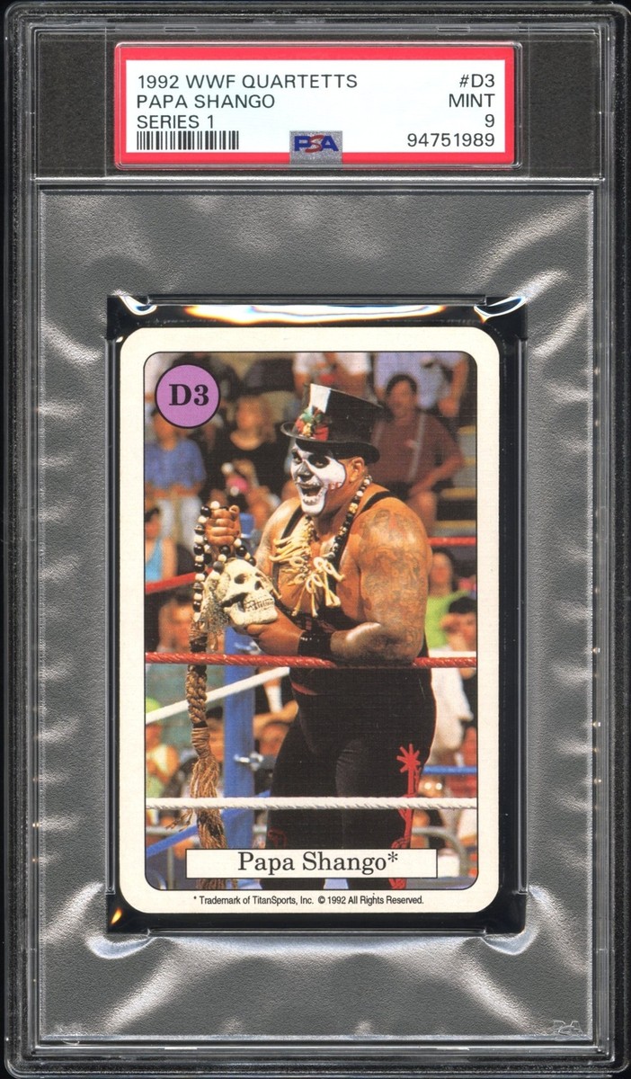 けんぼーPAPA Papa Shango/The Godfather ROOKIE 1992 WWF Quartetts GERMAN CARD