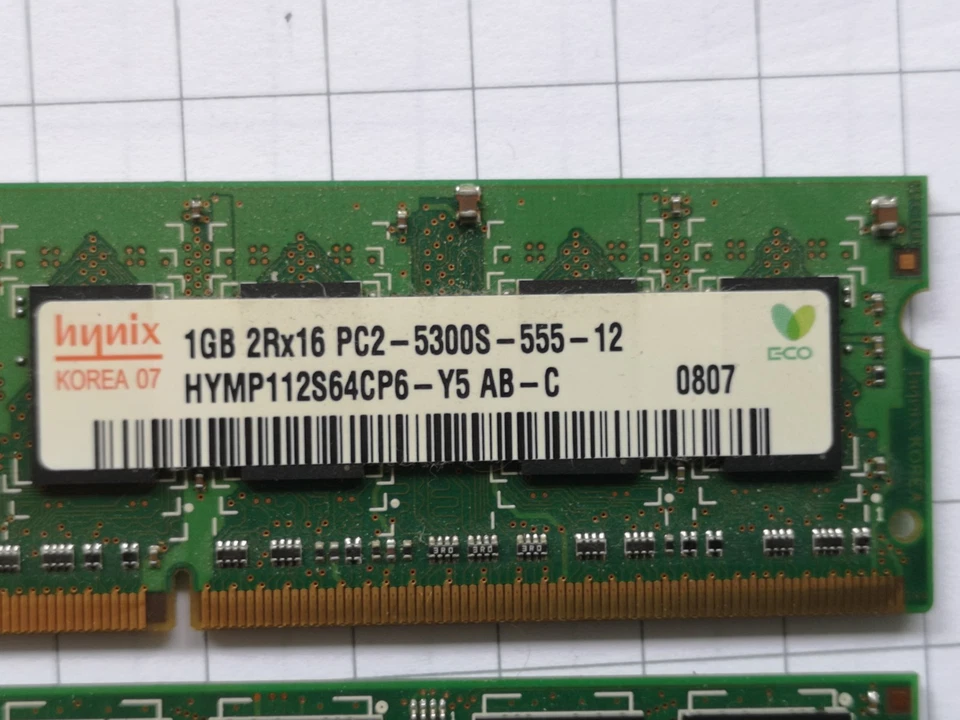 Original Hynix HYMP112S64CP6-Y5 AB-C 1GB 2Rx16 PC2 Notebook Laptop PC