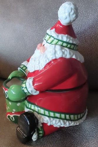 Caja con tapa vintage Fitz & Floyd Stocking Stuffers Santa Claus - ¡Pieza adorable! - Imagen 6 de 12
