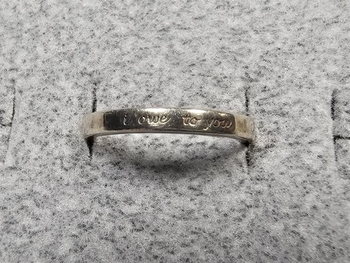 GRANDMA GRABE'S BEAUTIFUL VINTAGE 925 STERLING SILVER I GIVE TO YOU 2G RING SZ 6