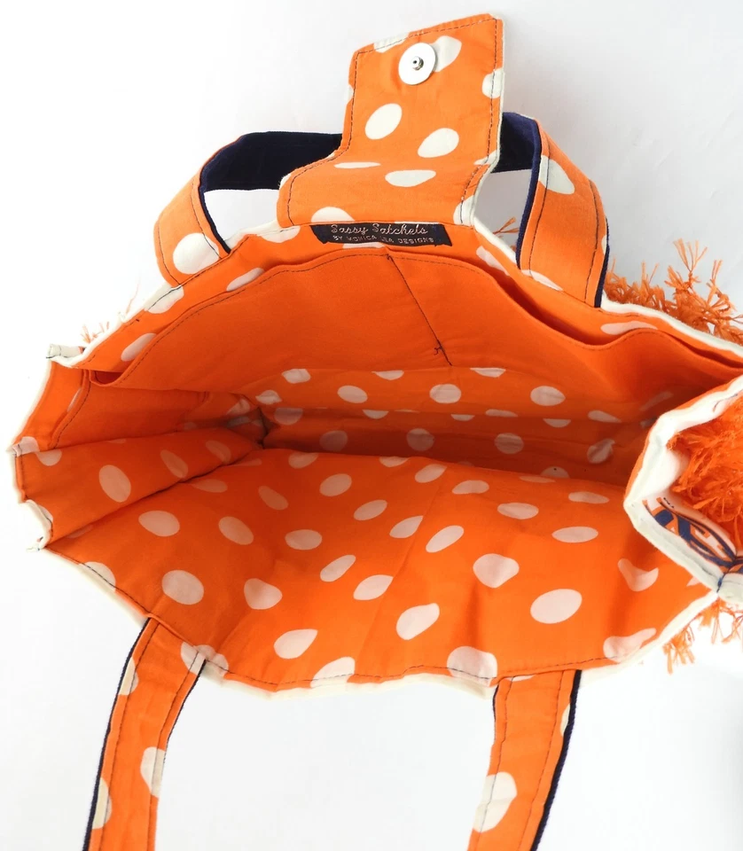 Vintage Y2K Auburn University Tigers Double Strap Purse Handbag Tote - Image 4 of 4