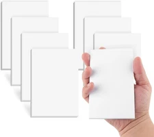 Note Pads 3x5 In, 8 Pack Blank Notepad, White Scratch for 3x5, 