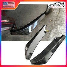 Carbon Fiber Style Rear Bumper Fin Canard Splitter Diffuser Valence Spoiler Lip