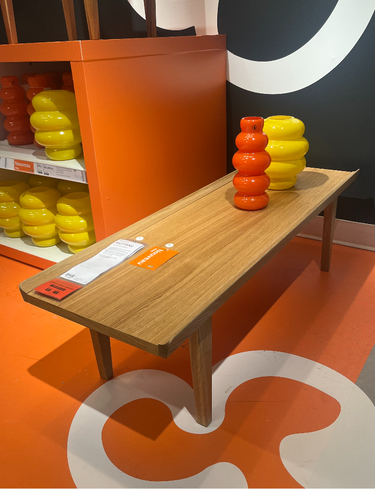 New IKEA GUTTANE Coffee Table Oak 116x39 cm (45 ⅝x15 ⅜