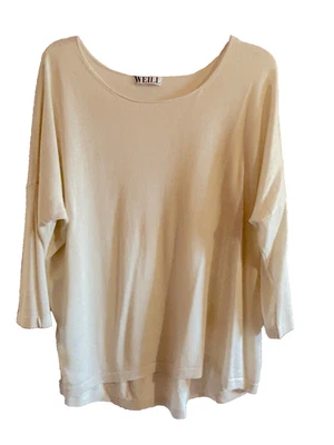 WEILL pull oversize crème en soie et cachemire taille M ou 42 manches 3/4 - Photo 1/4