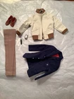 Mattel Ken doll vintage Windbreaker jacket, brown slacks, blazer, razor, comb