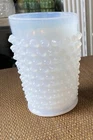 Vintage Westmoreland Hobnail Milk Glass Tumbler | Marked W | Mid-Century