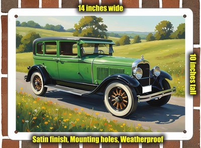 Metal Sign - 1926 Auburn Oil Painting - 14x10