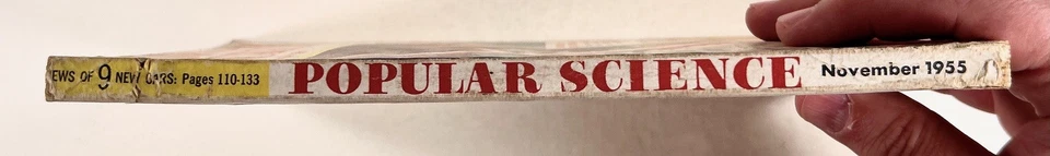 1955 Nov POPULAR SCIENCE color 1956 car preview GIANT GLIDER kid's furniture &c - Image 3 of 4