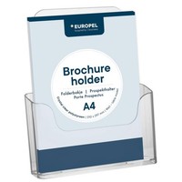Tisch-Prospekthalter, A4 Hoch, 1 Fach, Glasklar Europel 350074 (8713931500748)
