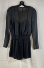 BCBGeneration Women's Black Sheer Long Sleeve Lace Smocked Romper NWT XXS — photo 1