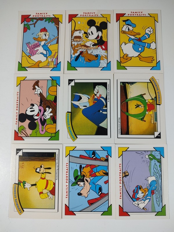 1991 Impel Disney Collector Cards, Lot of 9, Mickey Mouse, Donald Duck, NM!!