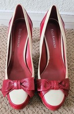 AUTH ENZO ANGIOLINI VINTAGE 3" HEEL LEATHER PUMPS PREOWNED RARE FIND
