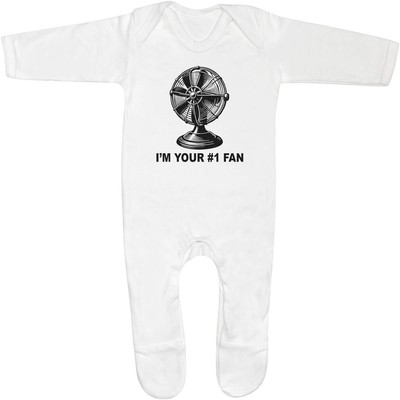 Baby Strampler Jumpsuits / Schlafanzüge ''Number One Fan'' (SS053141)