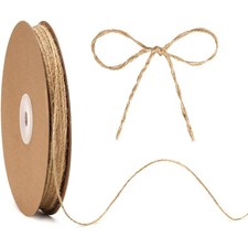Natural Jute Twine String 1.5mm 2 Ply Jute Rope for Crafts Gift Wrapping