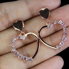 925 Sterling Silver Earrings Round Tanzanite 2.5mm Natural Gemstone Jewelry