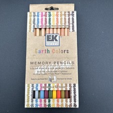 EK Success Earth Colors Memory Pencils Set of 12 Natural Wood Color Pencils
