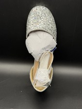 Glittery girls dress shoes size 13- Mary Jane With square Heel