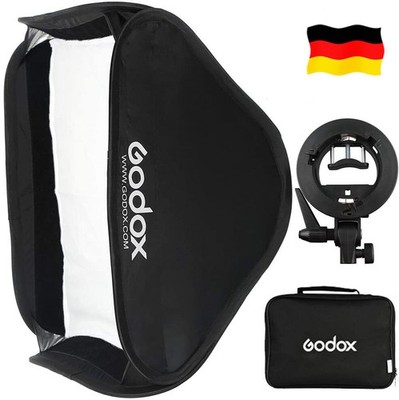 Godox Softbox 80*80cm Faltbare Softboxen Kit S-Typ Halterung Bowens Kamerablitz