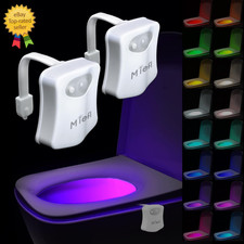 Toilet Light Motion Sensor 16 Colors Changing 2 Pack ,LED Glow Bowl inside Toil