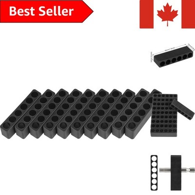 10 Pcs 6 Holes Hex Bit Holder Organizer Screwdriver Bit Holder 1/4 Inch Bit S...