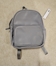 Stoney Clover Lane Gray Zip Backpack Adjustable Strap Lined Pockets