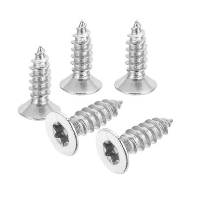 60 Pcs M5 x 16mm Flat Head Torx Screws Self Tapping Wood Screws with T25 Bit