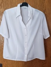 Erfo original Damen Bluse Weiß Gr. 44 Kragen...